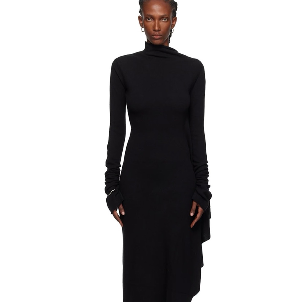 Ann Demeulemeester Black Long Sleeve Turkeneck